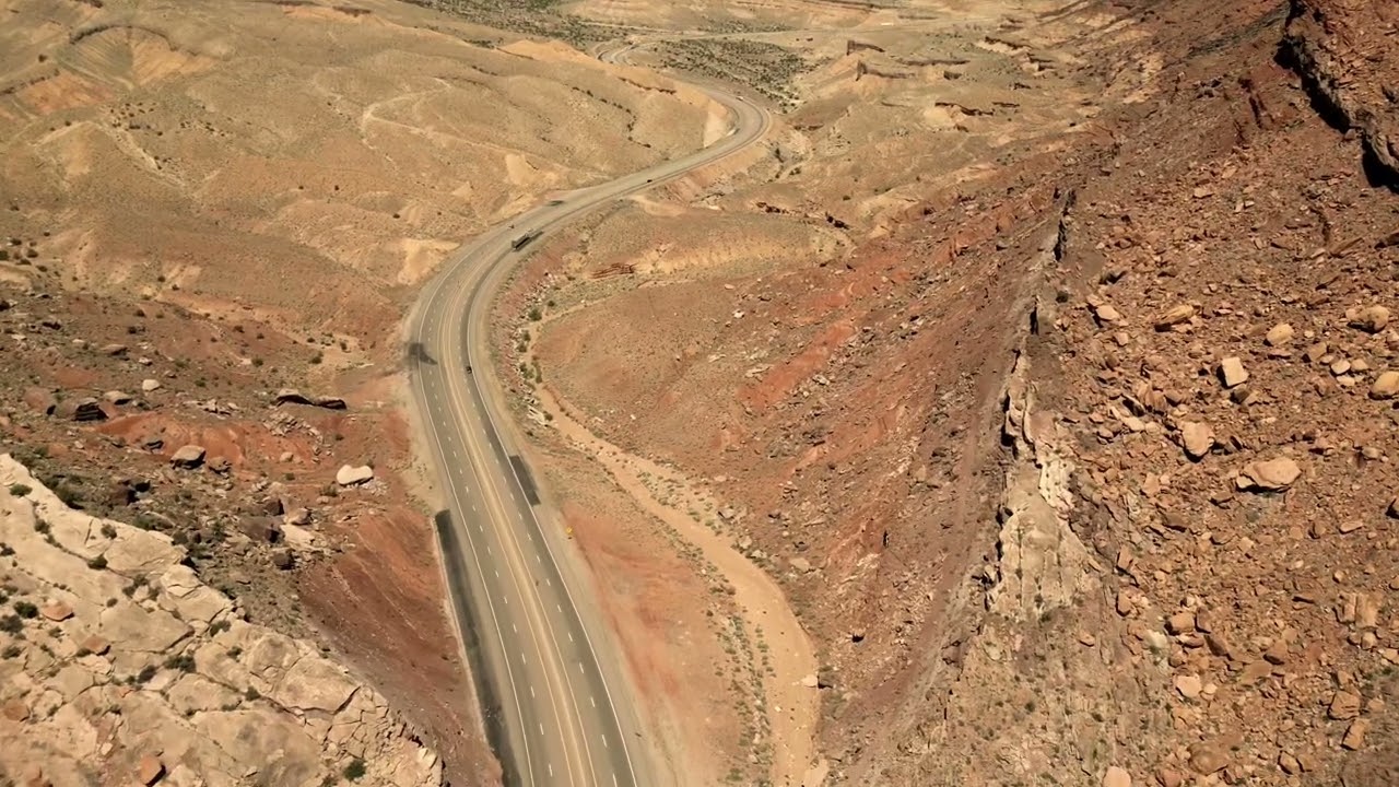 Spotted Wolf Canyon View Area I-70 Utah shot on DJI Mini 3 Pro