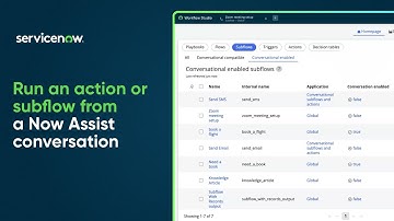 Workflow Automation | Run a Subflow from a Now Assist conversation