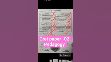 Difference between growth and development CDP|ctet paper -02 CDP #ctet2024 #viral #shorts #cdp
