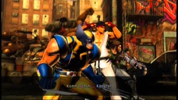 Ultimate Marvel vs Capcom 3 Arcade-Mode: Ryu, Wolverine, Spencer