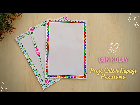 PROJE ÖDEVİ KAPAK YAPIMI 📒 PROJE ÖDEVİ KAPAĞI NASIL HAZIRLANIR🤩DÖNEM ÖDEVİ KAPAK TASARIMI