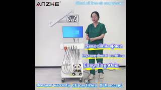 Veterinary Dental Treatment Cart All in One Mobile Dental Workstation with LED Light & Oral Camera