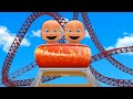 Baby goes on roller coaster