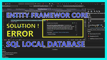 Resolve Error To Conect Entity Framework Core with SQL Server Local #net #asp.netcore #netcore