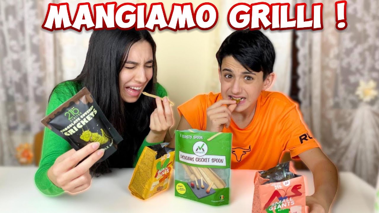 PROVIAMO SNACK AI GRILLI ! INSETTI ... CIBO DEL FUTURO / tina e pippo ...