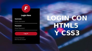 Login con HTML5 y CSS3, Desde Cero