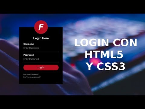 Login con HTML5 y CSS3, Desde Cero