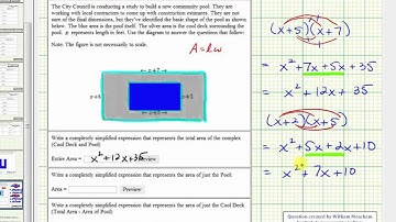 Ex:  Find a Polynomial Expression for Area of Rectangles - Pool Application