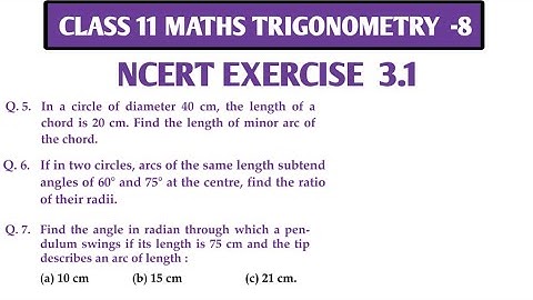 Exercise 3.1 Q5,6,7 Trigonometric Functions Class 11 Maths NCERT || Class 11 maths  Exercise 3.1