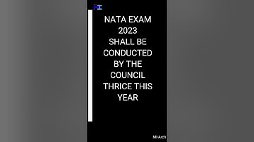 NATA - 2023 EXAM UPDATES