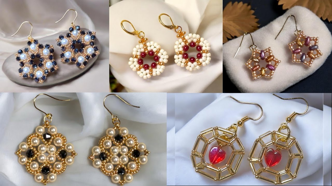 Easy DIY Beaded Earrings For Beginners//Simple & Beautiful Handmade Jewelry Tutorial