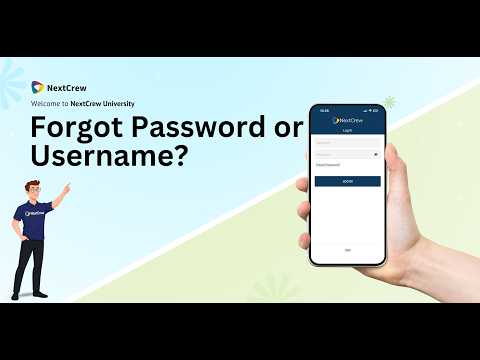 Video: how to reset your password in the NextCrew mobile app