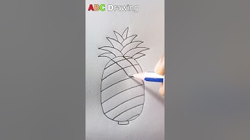 Pineapple Drawing | easy Drawing Shorts #shorts #drawing #art