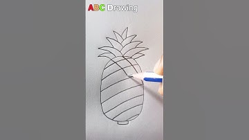 Pineapple Drawing | easy Drawing Shorts #shorts #drawing #art