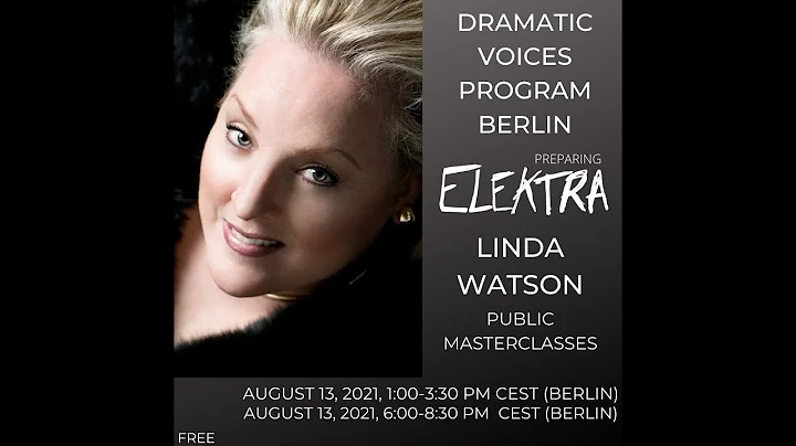 DVP 2021 - Masterclass with Linda Watson, August 1...