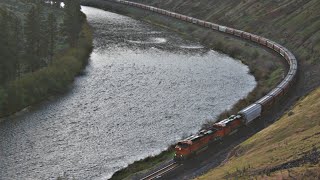 Eastbound through Eastern Washington: Unit grain train from Easton to Toppenish [4/23/2022]