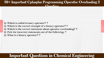MCQ Questions Cplusplus Programming Operator Overloading 2 with Answers