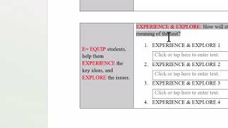Celebrity Understanding By Design Stage 3: Plan Learning Experiences Profile