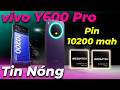 Vivo Y600 Pro pin 10.200 mAh siêu rẻ! Dimensity 7450 và 7450X, camera Vivo X500 Pro Max