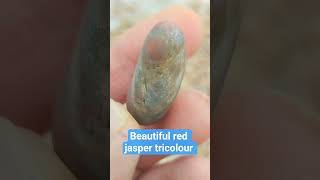 Beautiful tricolour red jasper.#beachcombing #stones #redjasper #jasper #minerals