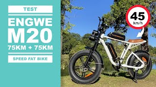 Meilleur 🚲 Fat Speed Bike ? 750W ⚡ et 75km + 75 km ENGWE M20, test et review du vélo électrique