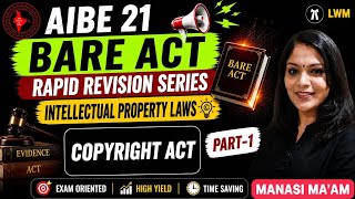 Bare Act Rapid Revision | Copyright Act | IPR Laws | Learn with Manasi Ma'am
