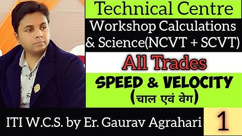 ITI Workshop Calculation & Science | Class-1 |🔸Speed & Velocity / (चाल एवं वेग)