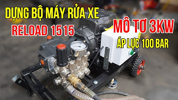 Lắp Đầu Áp Lực Cao RELOAD 1515 Với Mô Tơ 3Kw 1 Pha 220v Áp Lực 100 Bar Tối Ưu Chi Phí