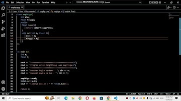 Program C++ Menghitung luas segitiga dengan OOP
