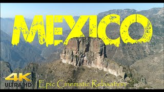 Flying over Mexico (4K UHD) - Relaxing music along scenic nature videos