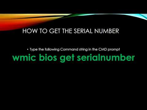 How To Get Monitor Serial Number From Command Line