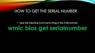 get serial number of your laptop from bios using wmic