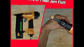 BOSTITCH 2 in1 finish nail gun jam fix! MODEL- SB-1850BN