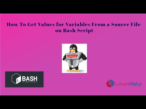 How to get values for Variables from a Source File on Bash Script - YouTube