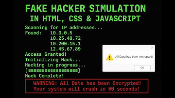 💻 Fake Hacker Simulation in HTML, CSS & JavaScript | CMD Style Prank 😱⚡