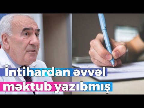 Sabiq baş pediatr intıhardan əvvəl məktub yazıbmış