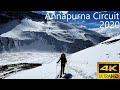 Hiking Annapurna Circuit in Nepal 4K (OFF Season with snow covered pass)