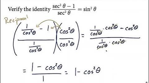 Verify trig equation by using reciprocal and Pythagorean identities