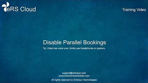 Disable Parallel Bookings