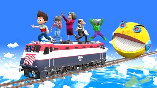 【踏切アニメ】あぶない電車 TRAIN Vs THOMAS AND FRIENDS🚦 Fumikiri 3D Railroad Crossing Animation #train