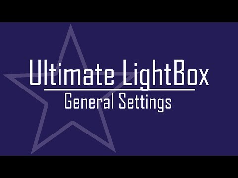 Ultimate LightBox - General Settings