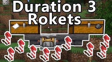 Flight Duration 3 Rockets AutoCrafter  | Minecraft 1.21