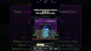 yes halibut harpoon is worth it #roblox #fisch #shorts #fyp