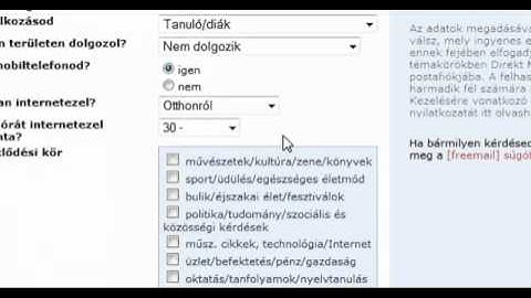 Freemail regisztráció