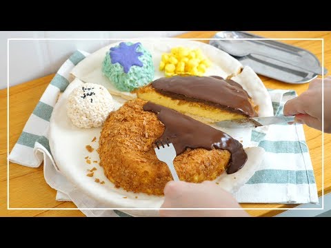 <strong>접시까지</strong> 먹을 수 있는 돈까스 케이크의 맛은 과연~? │순백설탕