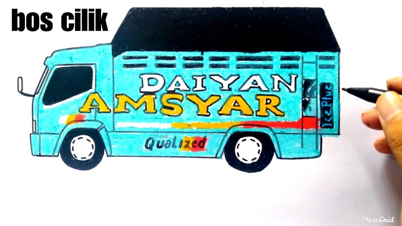 Truk Oleng, Cara Menggambar Mobil Truk Oleng Bos Cilik, Menggambar Truk Oleng Bos Cilik #Dn - Youtube
