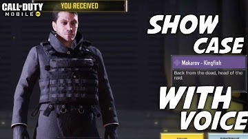 GAMEPLAY HIGHLIGHTS OF Makarov - Kingfish WITH VOICE CODM | SEASON 1 BATTLE PASS CHARACTER TIER 1