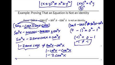 Video for 5.1 -  5.3   Trigonometric Identities