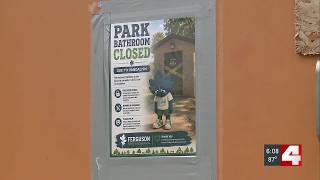 Copper plumbing pipes stolen from restroom building at Ferguson park