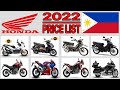 Honda Motorcycle Price List In Philippines 2022